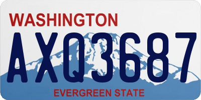WA license plate AXQ3687