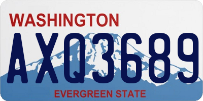 WA license plate AXQ3689