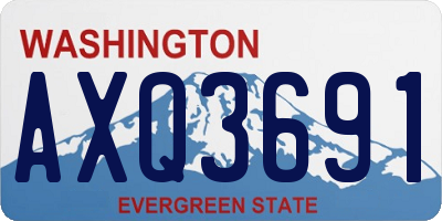 WA license plate AXQ3691