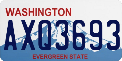 WA license plate AXQ3693