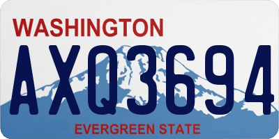 WA license plate AXQ3694