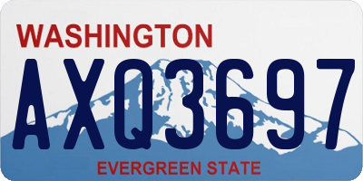WA license plate AXQ3697