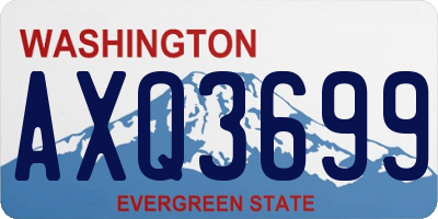WA license plate AXQ3699