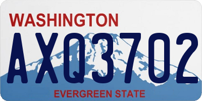 WA license plate AXQ3702