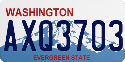WA license plate AXQ3703