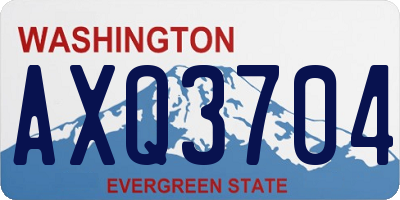 WA license plate AXQ3704