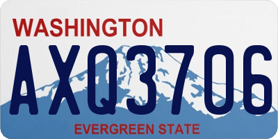 WA license plate AXQ3706