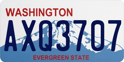 WA license plate AXQ3707