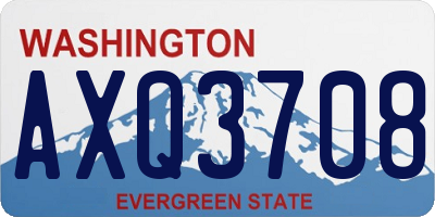 WA license plate AXQ3708