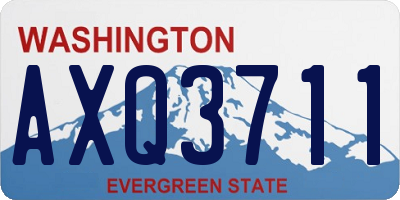 WA license plate AXQ3711