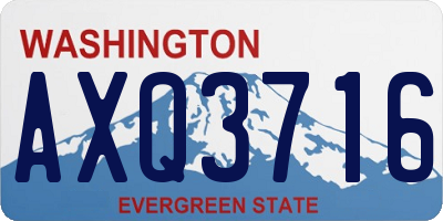 WA license plate AXQ3716