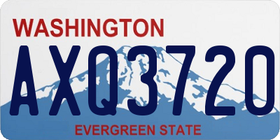 WA license plate AXQ3720
