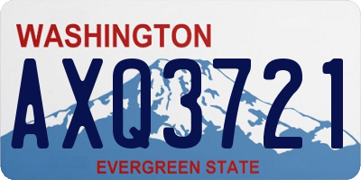 WA license plate AXQ3721