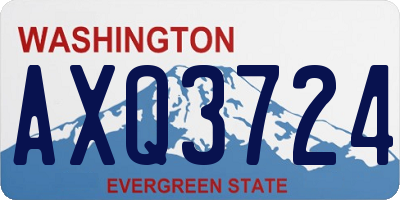 WA license plate AXQ3724