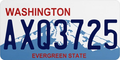 WA license plate AXQ3725