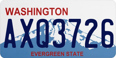 WA license plate AXQ3726