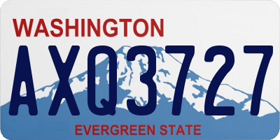 WA license plate AXQ3727