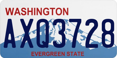 WA license plate AXQ3728