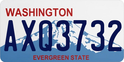 WA license plate AXQ3732