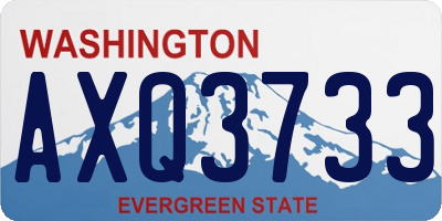 WA license plate AXQ3733