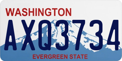 WA license plate AXQ3734