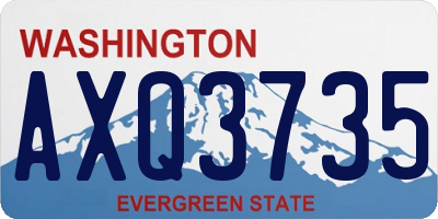WA license plate AXQ3735