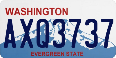 WA license plate AXQ3737