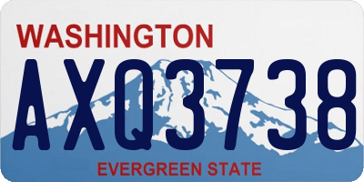 WA license plate AXQ3738