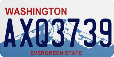 WA license plate AXQ3739