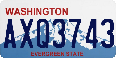 WA license plate AXQ3743