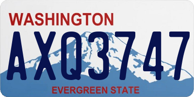 WA license plate AXQ3747