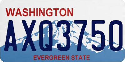 WA license plate AXQ3750