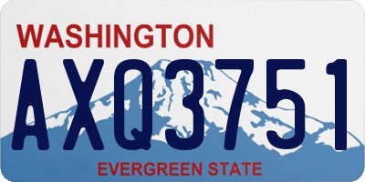 WA license plate AXQ3751