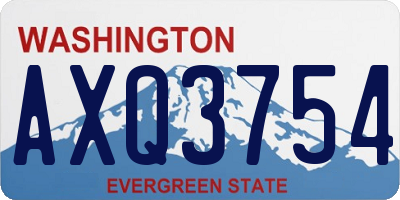 WA license plate AXQ3754