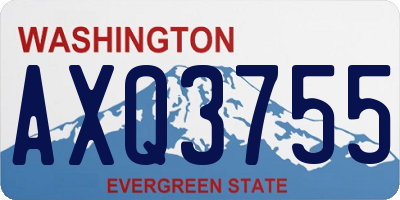 WA license plate AXQ3755
