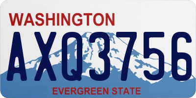 WA license plate AXQ3756