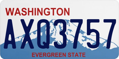 WA license plate AXQ3757