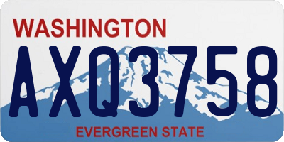 WA license plate AXQ3758