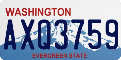 WA license plate AXQ3759
