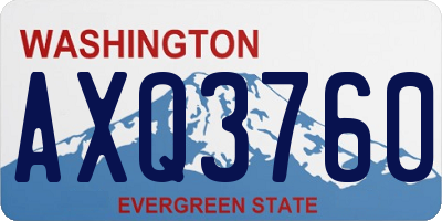 WA license plate AXQ3760