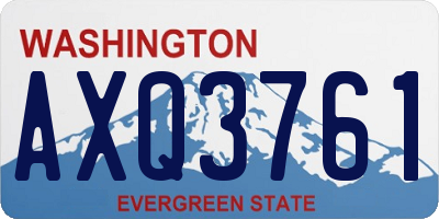 WA license plate AXQ3761