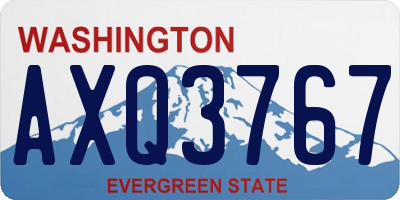 WA license plate AXQ3767