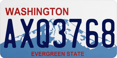 WA license plate AXQ3768
