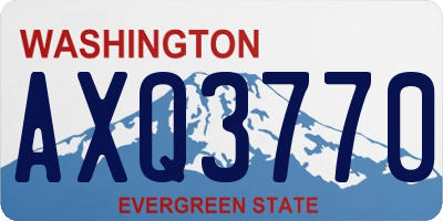 WA license plate AXQ3770