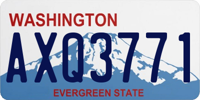 WA license plate AXQ3771