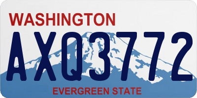 WA license plate AXQ3772