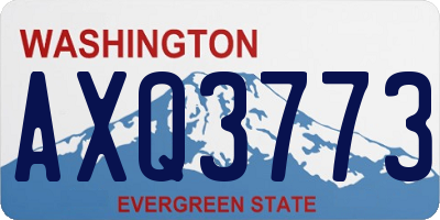 WA license plate AXQ3773