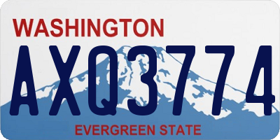 WA license plate AXQ3774