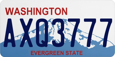 WA license plate AXQ3777