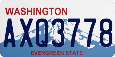 WA license plate AXQ3778